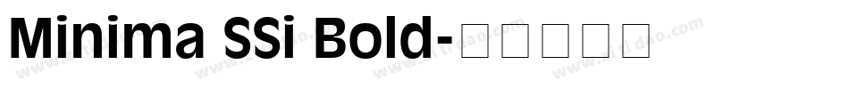 Minima SSi Bold字体转换